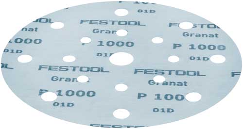 FESTOOL SANDING DISCS STF D150/16 P1000 GR/50 GRANAT 496990 FESTOOL SANDING DISCS STF D150/16 P1000 GR/50 GRANAT 496990