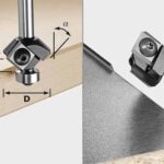 FESTOOL CHAMFER CUTTER WITH REVERSIBLE BLADES S8 HW 45  D27 12X12 KL 4