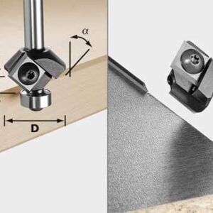 FESTOOL CHAMFER CUTTER WITH REVERSIBLE BLADES S8 HW 45  D27 12X12 KL 4