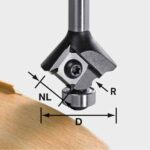 FESTOOL ROUNDOVER CUTTER WITH REVERSIBLE BLADES S8 HW R3 D28 KL12