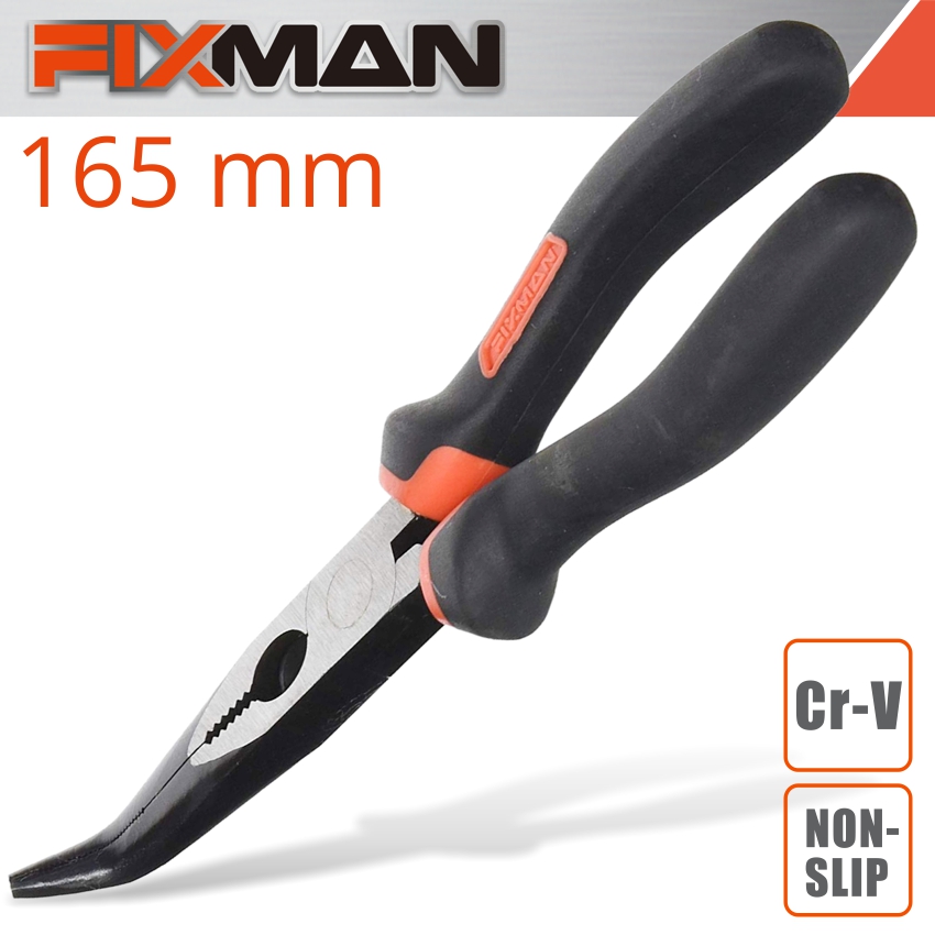 FIXMAN INDUSTRIAL BENT NOSE PLIERS 6' X 165MM FIXMAN INDUSTRIAL BENT NOSE PLIERS 6' X 165MM