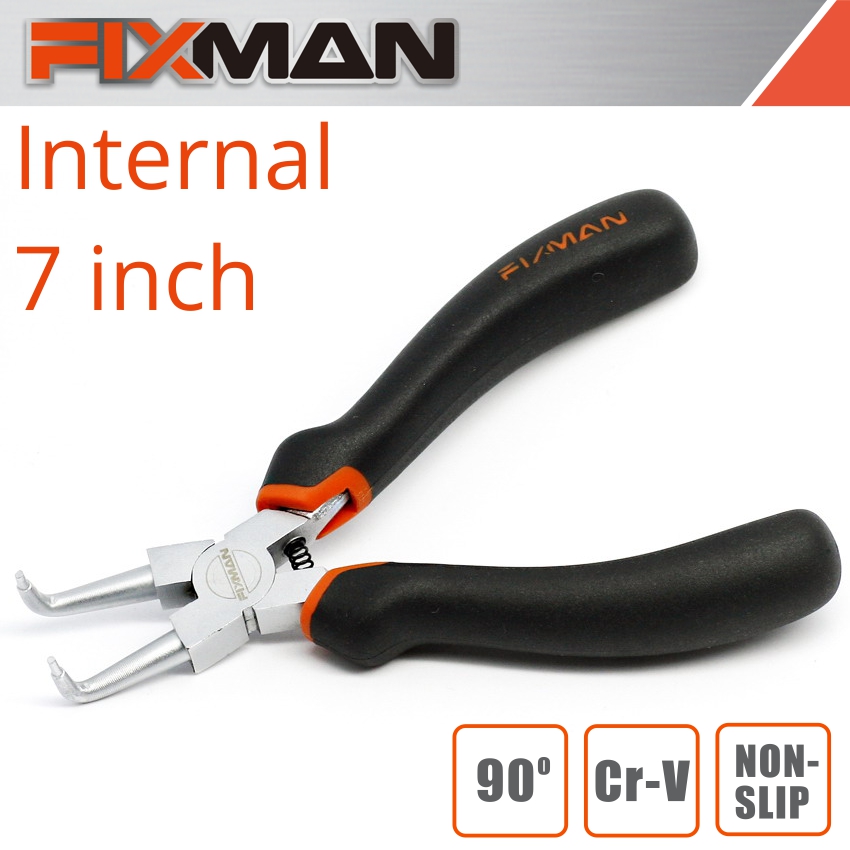 FIXMAN INTERNAL CIRCLIP PLIERS 7'/175MM X 90 DEG FIXMAN INTERNAL CIRCLIP PLIERS 7'/175MM X 90 DEG