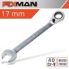 FIXMAN REVERSIBLE COMBINATION RATCHETING WRENCH 17MM