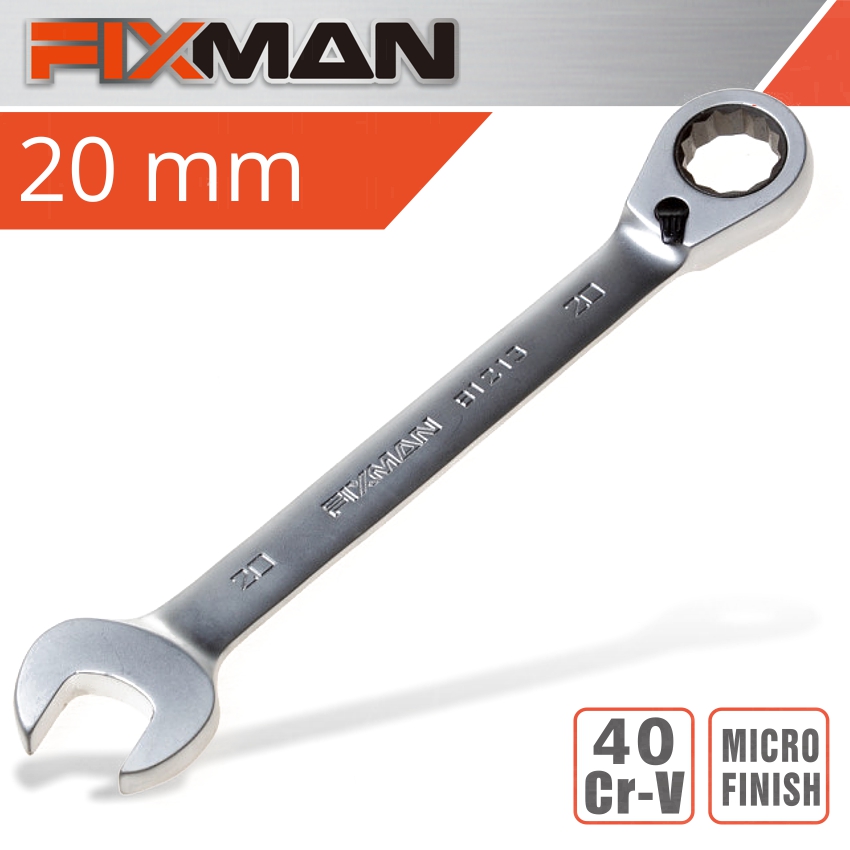 FIXMAN REVERSIBLE COMBINATION RATCHETING WRENCH 20MM FIXMAN REVERSIBLE COMBINATION RATCHETING WRENCH 20MM