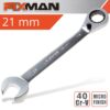 FIXMAN REVERSIBLE COMBINATION RATCHETING WRENCH 21MM