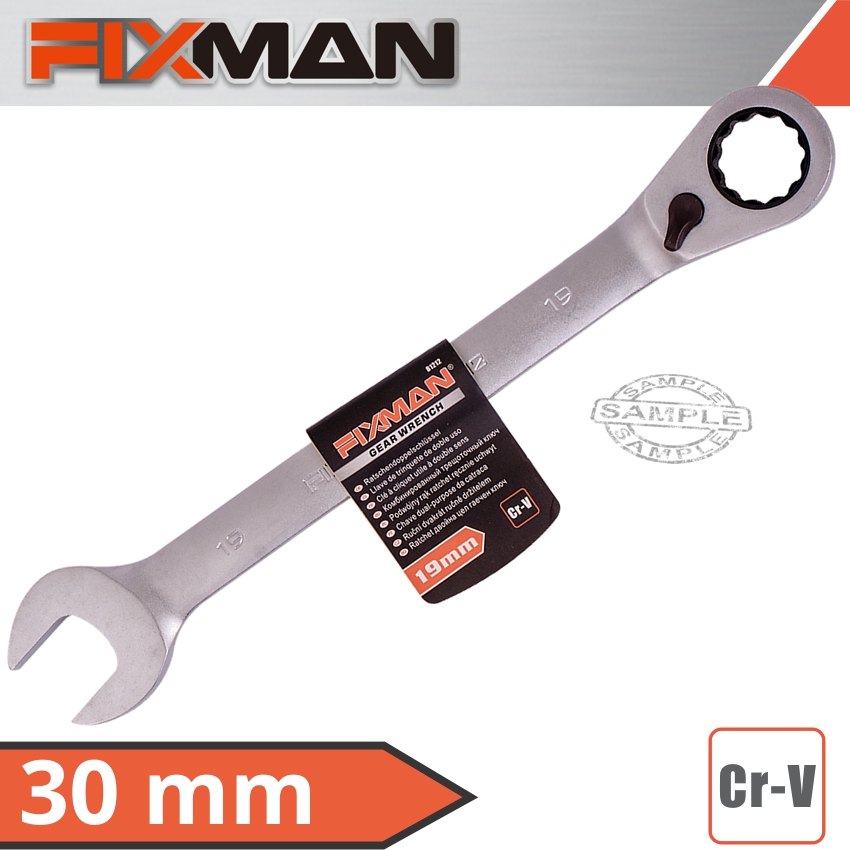 FIXMAN REVERSIBLE COMBINATION RATCHETING WRENCH 30MM FIXMAN REVERSIBLE COMBINATION RATCHETING WRENCH 30MM