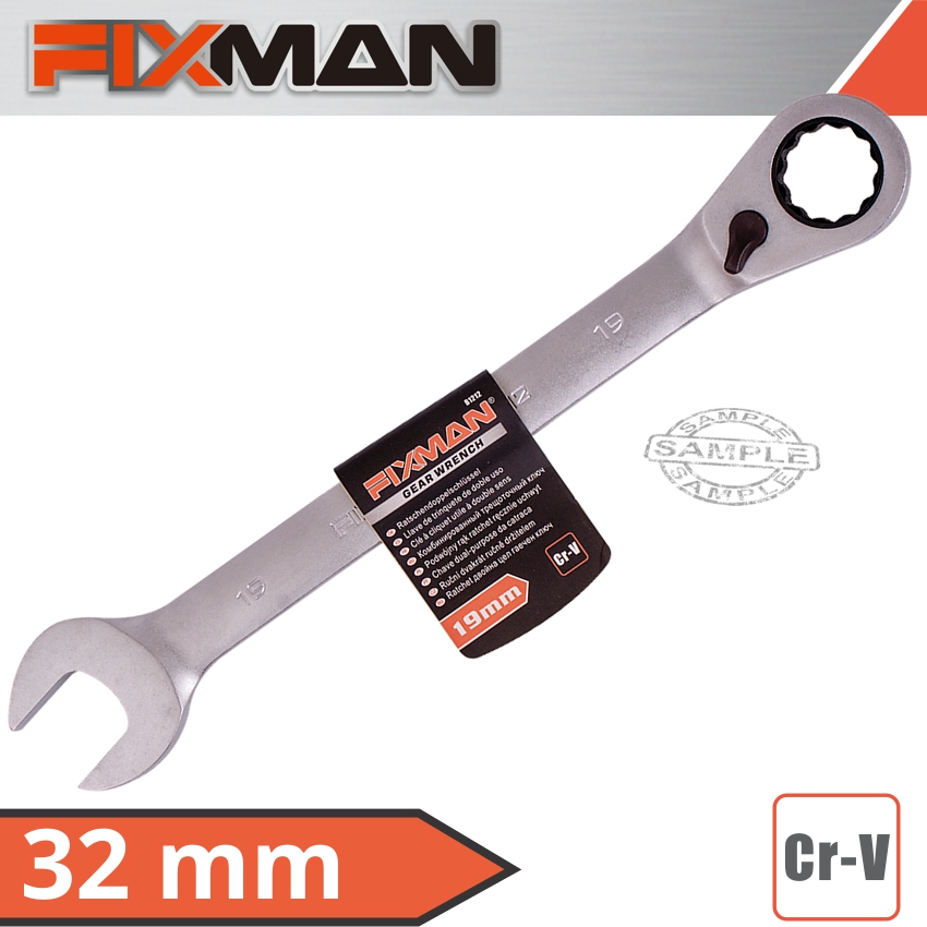 FIXMAN REVERSIBLE COMBINATION RATCHETING WRENCH 32MM FIXMAN REVERSIBLE COMBINATION RATCHETING WRENCH 32MM
