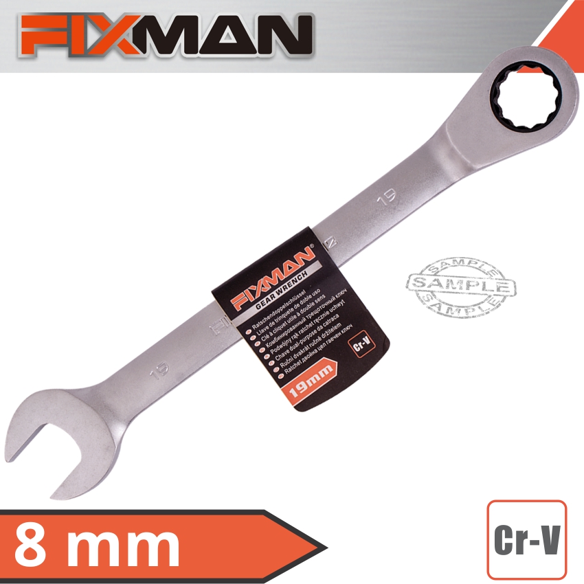 FIXMAN COMBINATION RATCHETING WRENCH 8MM FIXMAN COMBINATION RATCHETING WRENCH 8MM