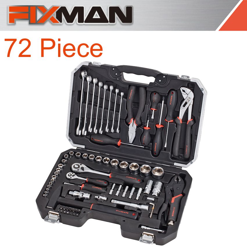 FIXMAN SOCKET TOOL SET 72PC 1/4'&1/2' DRIVE FIXMAN SOCKET TOOL SET 72PC 1/4'&1/2' DRIVE