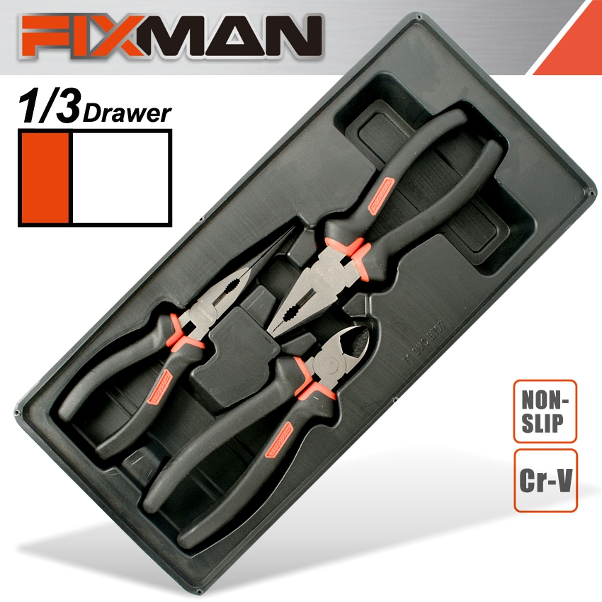 FIXMAN 3-PC PLIERS SET (COMBINATION 8'NCUTTING 7.5' LONG NOSE 8') FIXMAN 3-PC PLIERS SET (COMBINATION 8'NCUTTING 7.5' LONG NOSE 8')