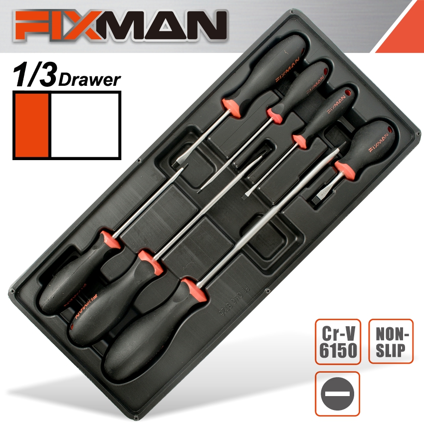 FIXMAN 7-PC SLOTTED SCREWDRIVERS FIXMAN 7-PC SLOTTED SCREWDRIVERS