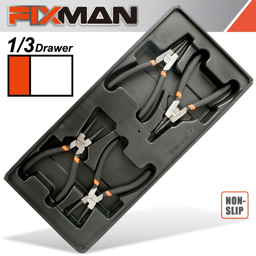 FIXMAN TRAY 4 PIECE 6' INTERNAL AND EXTERNAL CIRCLIP PLIERS FIXMAN TRAY 4 PIECE 6' INTERNAL AND EXTERNAL CIRCLIP PLIERS