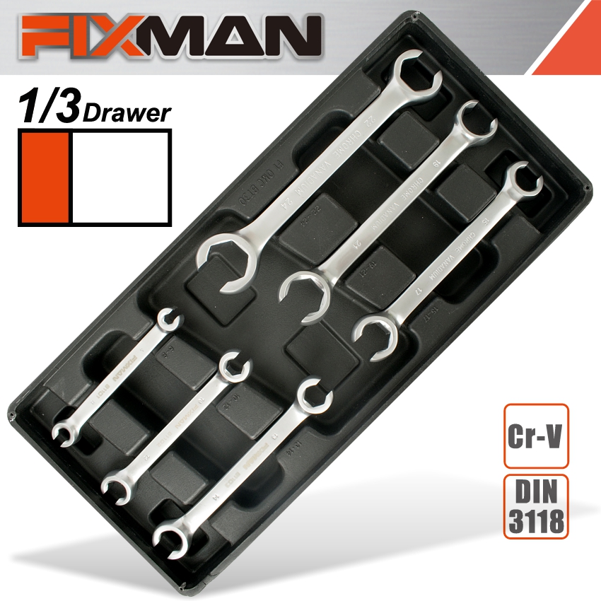 FIXMAN 6-PC FLARE WRENCHES 6 TO 24MM FIXMAN 6-PC FLARE WRENCHES 6 TO 24MM