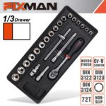 FIXMAN 22-PC 3/8' DR.SOCKETS & ACCESSORIES