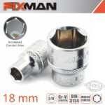 FIXMAN 3/8' DRIVE HEX SOCKET 18MM