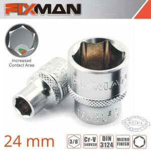 FIXMAN 3/8' DRIVE HEX SOCKET 24MM