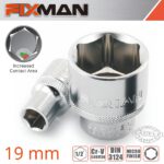 FIXMAN 1/2' DRIVE HEX SOCKET 19MM X 25.8MM