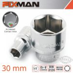 FIXMAN 1/2' DRIVE HEX SOCKET 30MM X 39.8MM