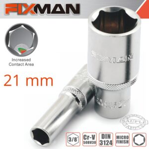 FIXMAN 3/8' DR DEEP SOCKET 21MM