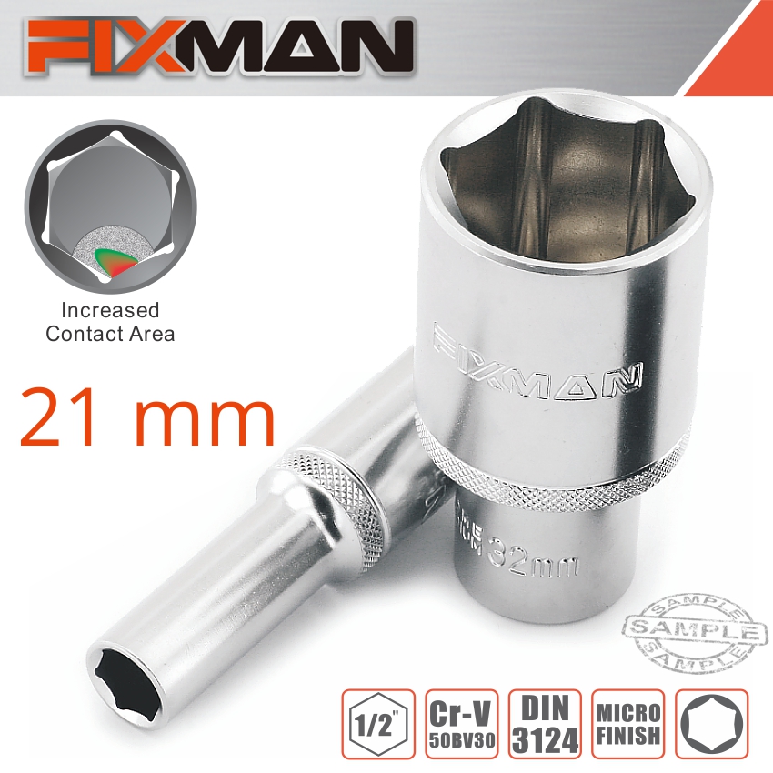 FIXMAN 1/2' DR DEEP SOCKET 21MM FIXMAN 1/2' DR DEEP SOCKET 21MM