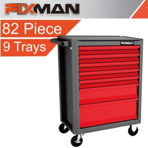 FIXMAN 7 DRAWER ECONOMY LINE ROLLER CABINET WITH 82PC OF STOCK