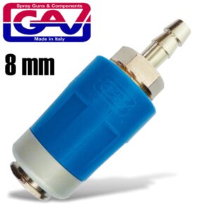 SAFETY QUICK COUPLER 8MM TWO STAGE RELEASE AIRBLOCK