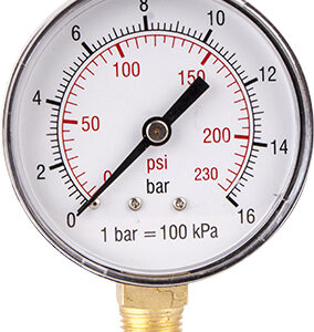 PRESSURE GAUGE 0-16BAR 1/4LOWER63MM