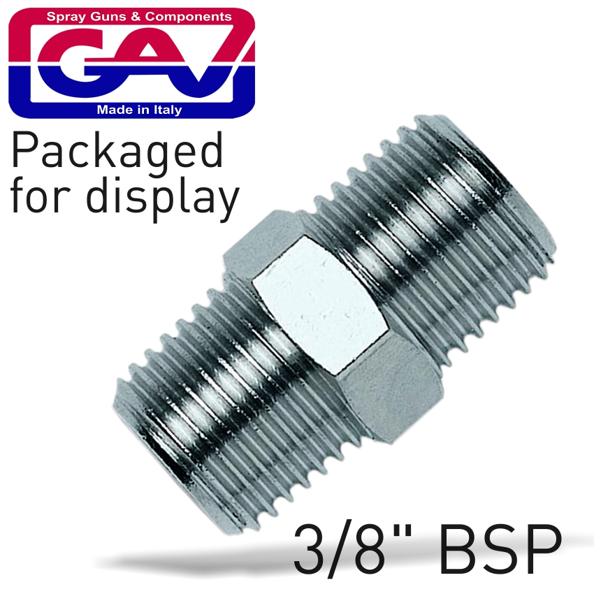 TAPER NIPPLE 3/8 X 3/8 M/M PACKAGED TAPER NIPPLE 3/8 X 3/8 M/M PACKAGED