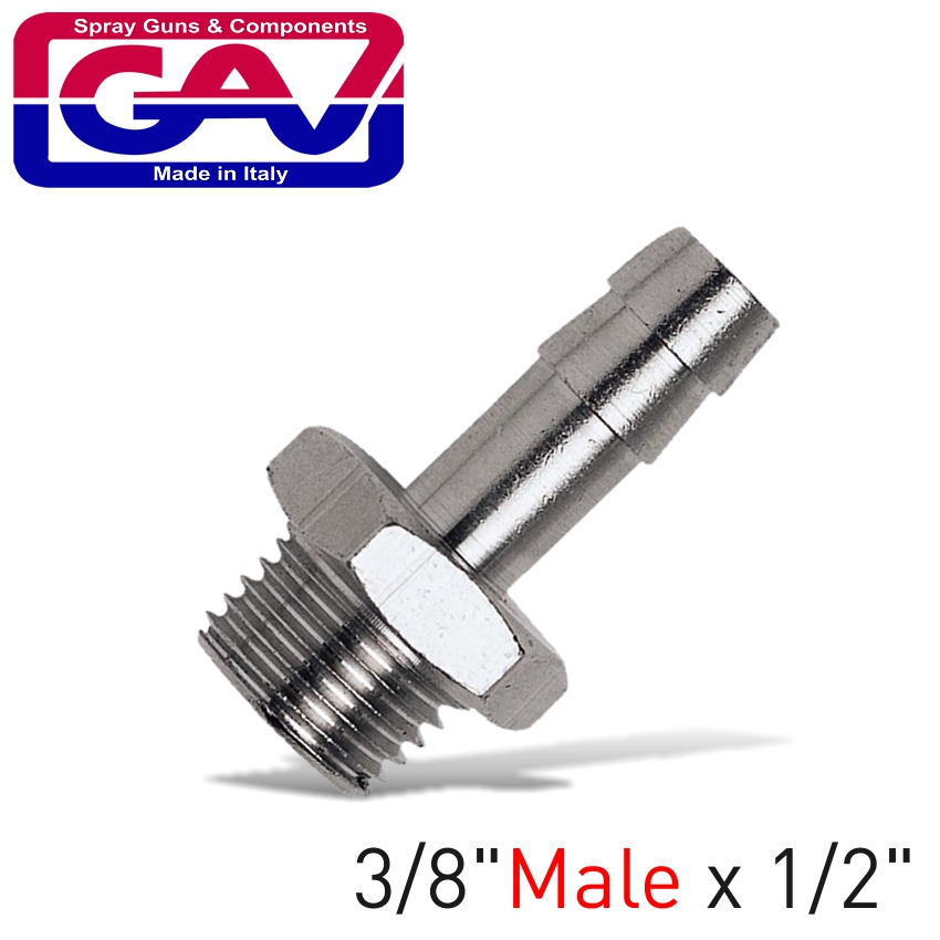 HOSE ADAPTOR 3/8'MALE X 1/2' HOSE HOSE ADAPTOR 3/8'MALE X 1/2' HOSE