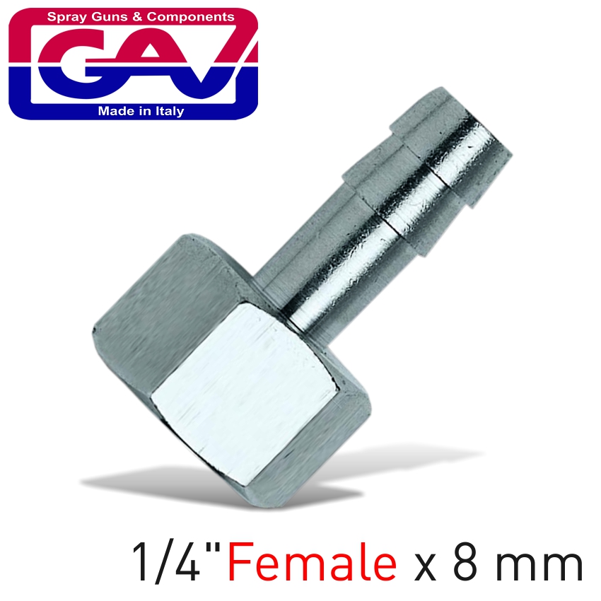 HOSE ADAPTOR 8MM X 1/4'FEMALE HOSE ADAPTOR 8MM X 1/4'FEMALE