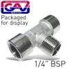T CONNECTOR 1/4'FFM PACKAGED