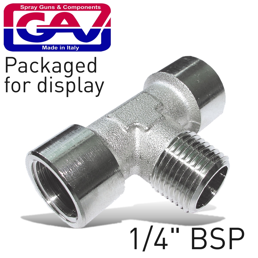 T CONNECTOR 1/4'FFM PACKAGED T CONNECTOR 1/4'FFM PACKAGED