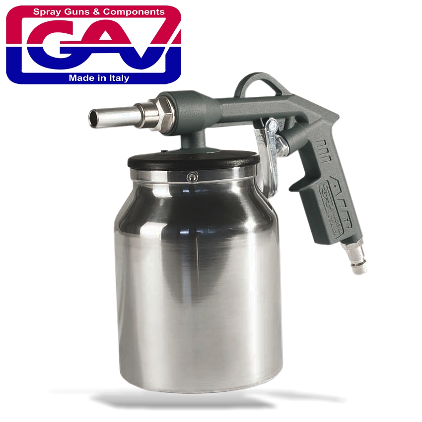 SPRAY GUN FOR RUBBERISING WITH LOWER CUP SPRAY GUN FOR RUBBERISING WITH LOWER CUP