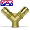 QUICK COUPLER BRASS TWO WAY 3-8F