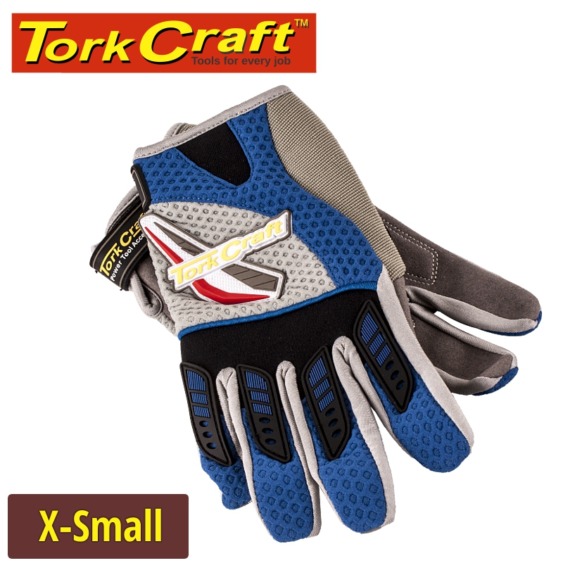 MECHANIC GLOVE X-SMALL SYNT.LEATHER LEATHER PALM AIR MESH BACK BLUE MECHANIC GLOVE X-SMALL SYNT.LEATHER LEATHER PALM AIR MESH BACK BLUE