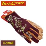 LADIES SLIM FIT GARDEN GLOVES MAROON X-SMALL