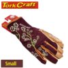 LADIES SLIM FIT GARDEN GLOVES MAROON SMALL
