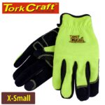 GLOVE YELLOW WITH PU PALM  SIZE X-LARGE MULTI PURPOSE