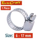 HOSE CLAMP 6 - 17MM EACH  GM4
