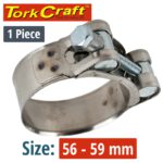 HOSE CLAMP H/DUTY 56-59 BULK