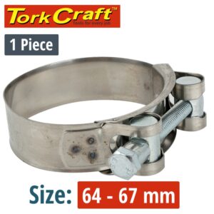 HOSE CLAMP H/DUTY 64-67 BULK
