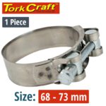 HOSE CLAMP H/DUTY 68-73 BULK