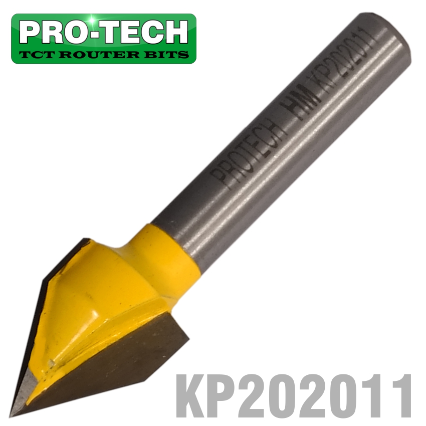 V-GROOVE 1/2' X 5/8' 60 DEGREE 1/4' SHANK V-GROOVE 1/2' X 5/8' 60 DEGREE 1/4' SHANK