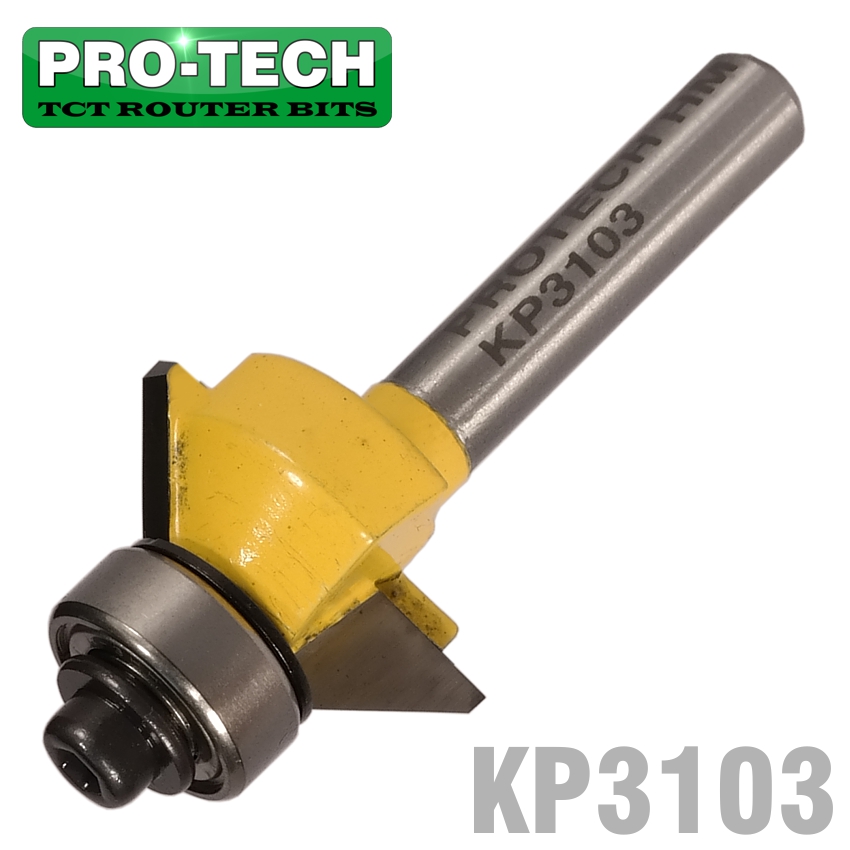 BEVEL TRIM 1/2' X 1/4' BOTTOM BEARING 45 1/4' SHANK BEVEL TRIM 1/2' X 1/4' BOTTOM BEARING 45 1/4' SHANK