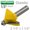 CHAMFER BIT 2 1/4' X 1 1/4' 1/2' SHANK