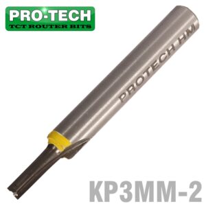 STRAIGHT BIT 3MM X 1/2' TWO FLUTE SOLID CARBIDE 1/4'SHANK