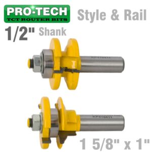 STYLE & RAIL SET 1 5/8' X 1' TWO PIECE OGEE 1/2' SHANK