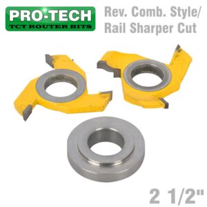 REVERSIBLE COMBINATION STYLE & RAIL SHAPER CUTTER DIAMETER 2 1/2'