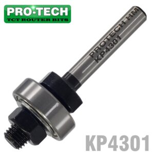 ARBOR FOR SLOTTING CUTTER C/W BEARING. NUT & 2 X WASHERS 1/4' SHANK