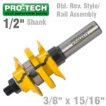 DOUBLE REVERSABLE STYLE & RAIL ASEMBLY OGEE 3/8' X 15/16' 1/2' SHANK